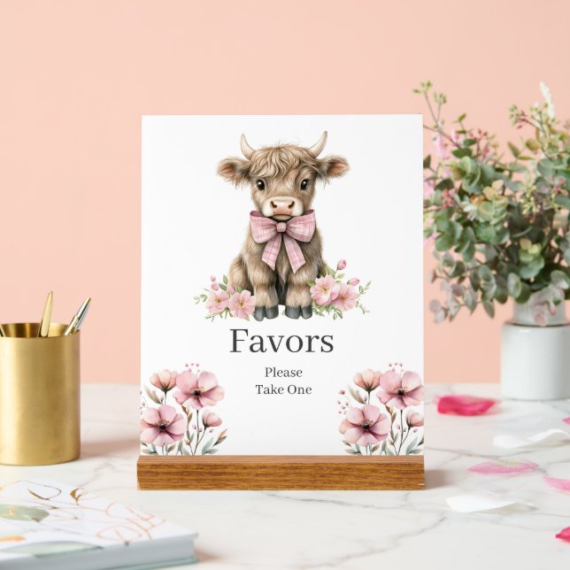 Symbole d'anniversaire de la vache rose Highland (Mariage)