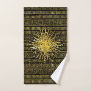 Symbole d'Apollo Sun sur le motif principal grec