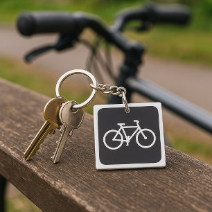 Symbole de bicyclette minimaliste noir et blanc