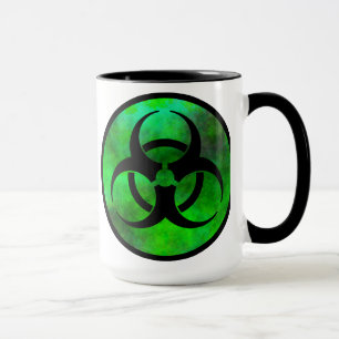 Symbole de bioaléa de brouillard vert Mug