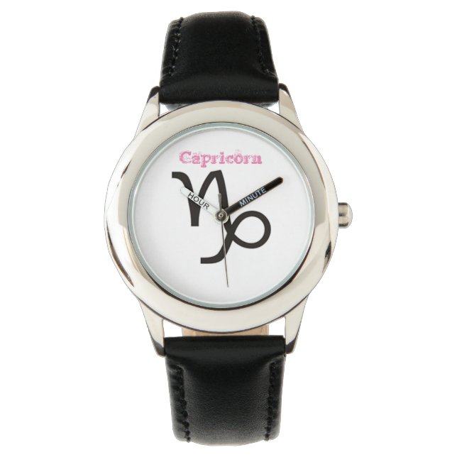 Symbole de Capricorne du Zodiaque. Montres Enfants (devant)