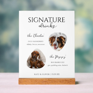 Symbole de chien Signet de boisson Acrylique Impri