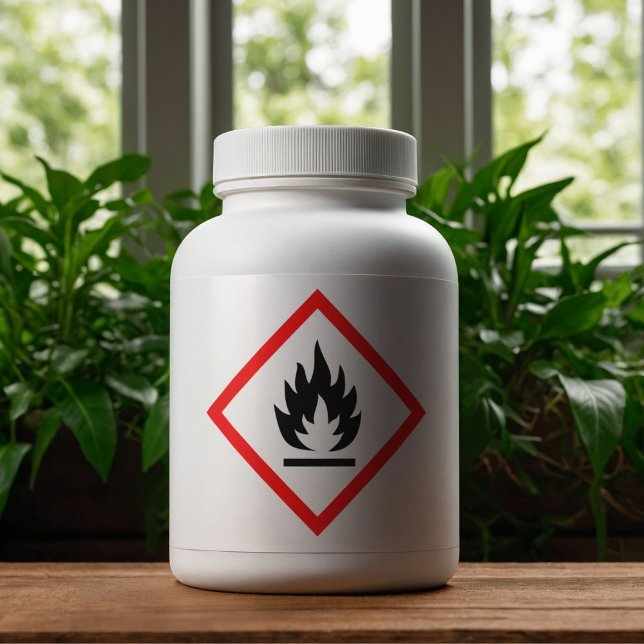 Symbole de danger de flamme Étiquette (Créateur téléchargé)