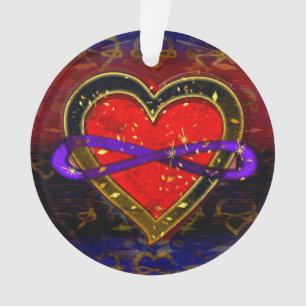 Symbole de drapeau en polyamory Coeur d'Infinité A