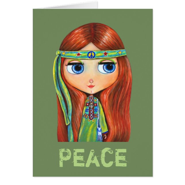 SYMBOLE DE LA PAIX DE LA FEMME DE Hippie Vert (Devant)