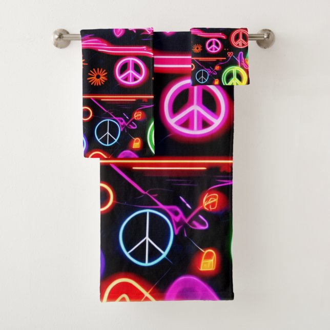 SYMBOLE DE LA PAIX DE NEON Motifs (En situation)