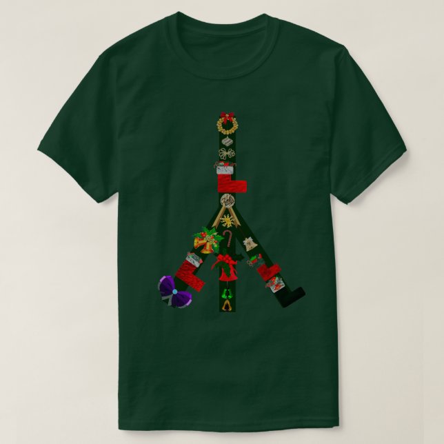 SYMBOLE DE LA PAIX DE Noël T-shirt (Design devant)