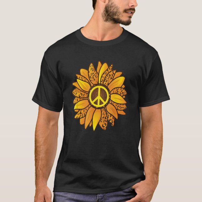 Symbole de la Paix de Tournesol T-shirt Rayonner A (Devant)