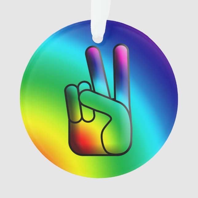 SYMBOLE DE LA PAIX Hippie ORMAT DE Noël 2 (devant)