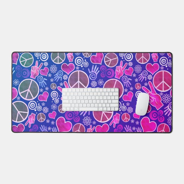 Symbole de la paix Hipster Pacifisme Panneau Desig (Clavier et souris)