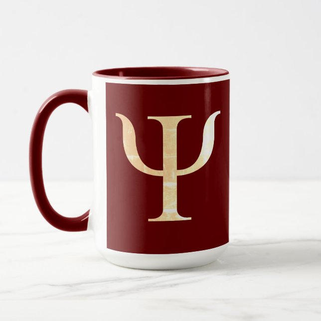 Symbole de la science psychologie Maroon Red Mug (Gauche)
