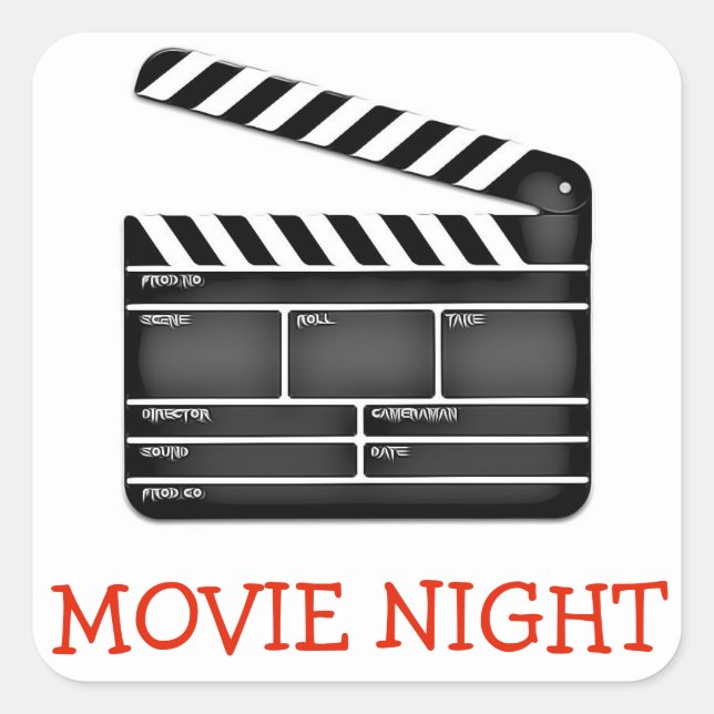 Symbole de la soirée cinéma Stickers fête d'annive (Devant)