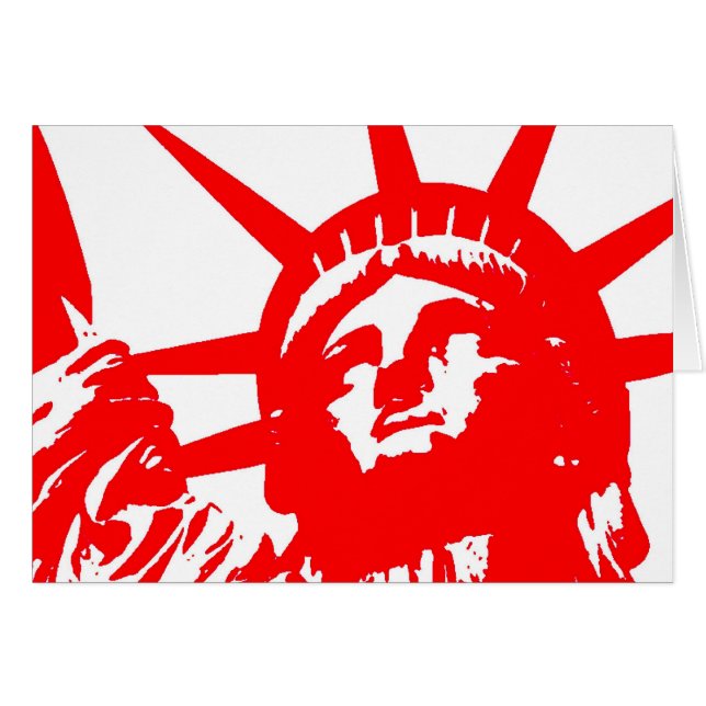 Symbole de la Statue de la Liberté Pop Art USA (Devant horizontal)