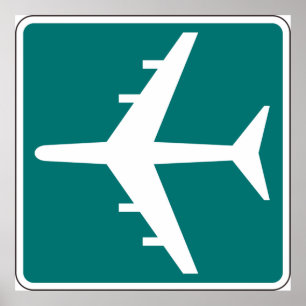 Symbole de l'aéroport Symbole avion Voyage affiche