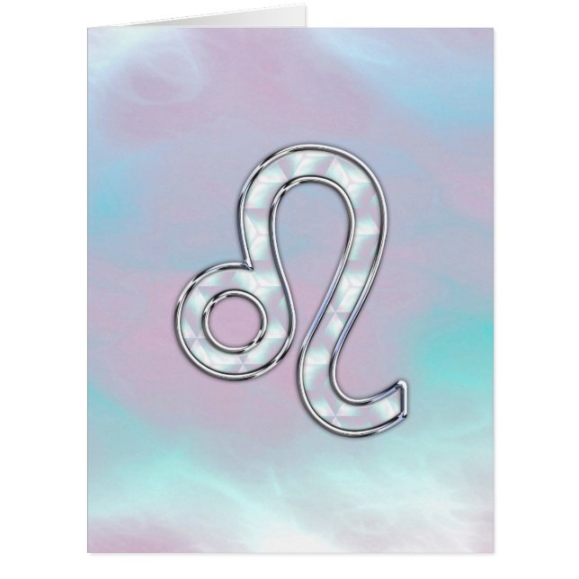 Symbole de Leo Zodiac sur Pastels Style Nacre Impr (Devant)