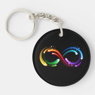 Symbole de l'infini des comètes arc-en-ciel