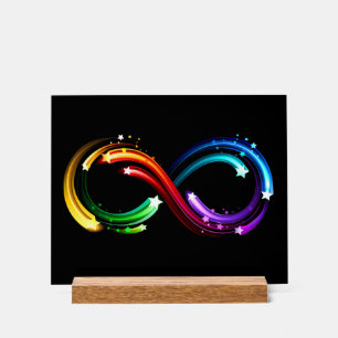 Symbole de l'infini des comètes arc-en-ciel