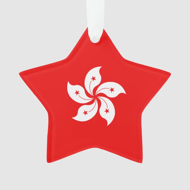 Symbole de l'orchidée blanche de Hong Kong en roug (devant)