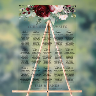 Symbole de mariage floral Burgundy Blush