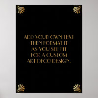 Symbole de Mariage personnalisé Art déco or noir