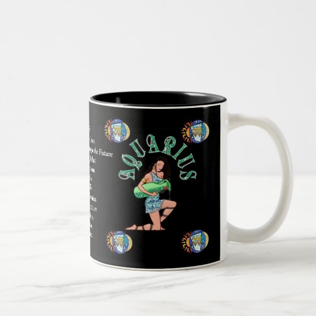 Symbole de naissance d'Aquarius Zodiac Mug (Droit)