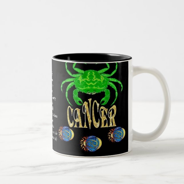 Symbole de naissance du cancer Zodiac Mug (Droit)