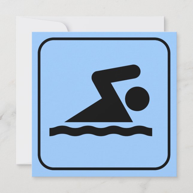 Symbole de natation Invitation (Devant)