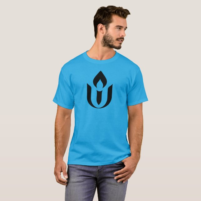 Symbole de noir de T-shirt de symbole de calice (Devant entier)