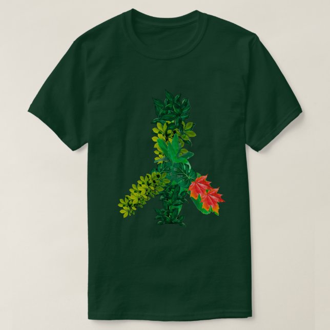 SYMBOLE DE PAIX Floral T-shirt (Design devant)