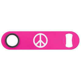 Symbole de paix rose et blanc profond
