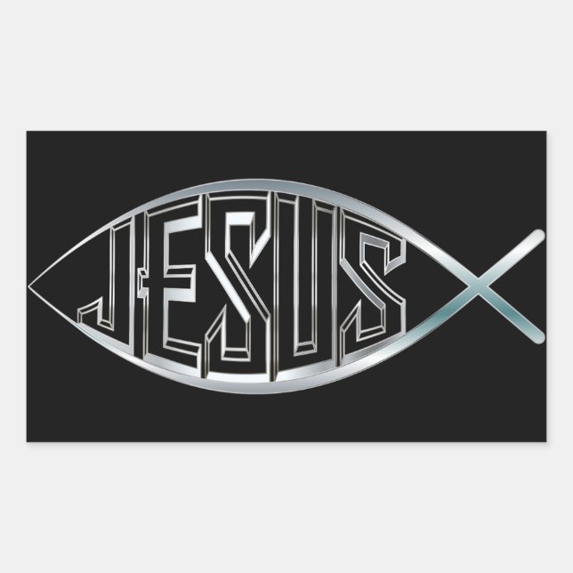 Symbole de poisson Jésus Sticker religieux (Devant)