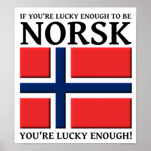 Symbole De Poster Norsk Suffisant Pour Être Norsk