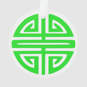 symbole de prospérité chinois vert