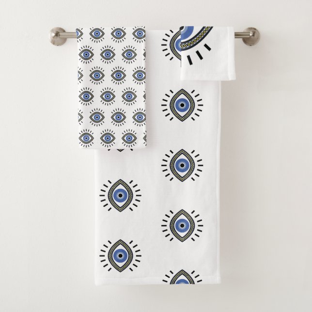 Symbole de protection contre les yeux mal, oeil bl (En situation)