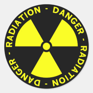 Symbole de rayonnement jaune Sticker