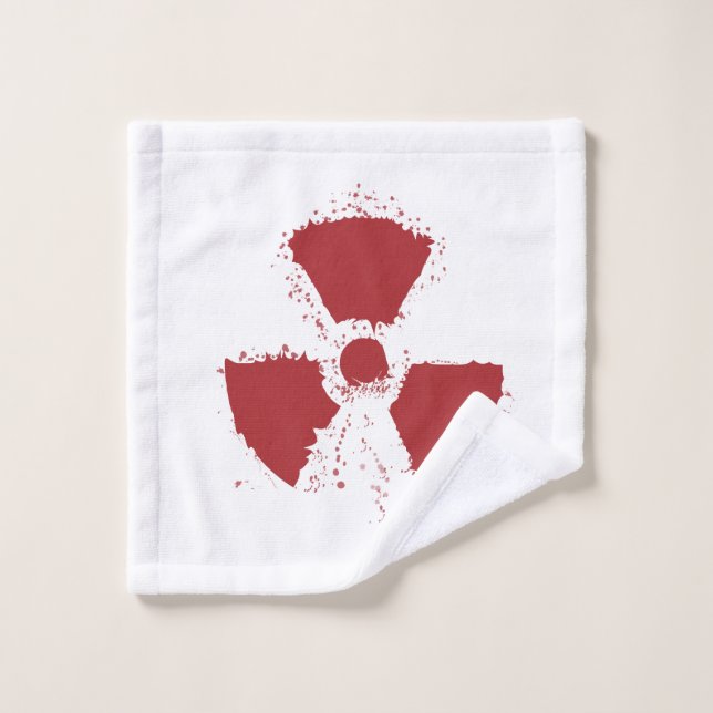 Symbole de Splatter Radioactive Warning (Gant de toilette)