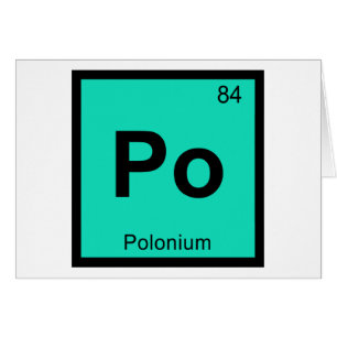 Symbole de tableau périodique de la chimie du polo