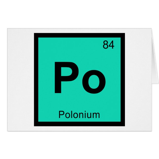Symbole de tableau périodique de la chimie du polo (Devant horizontal)
