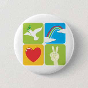 Symbole der Glauben-Hoffnungs-Liebe und des Button