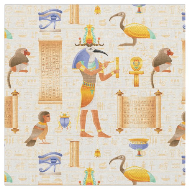 Symbole des alten Ägyptens Stoff (Nahaufnahme)
