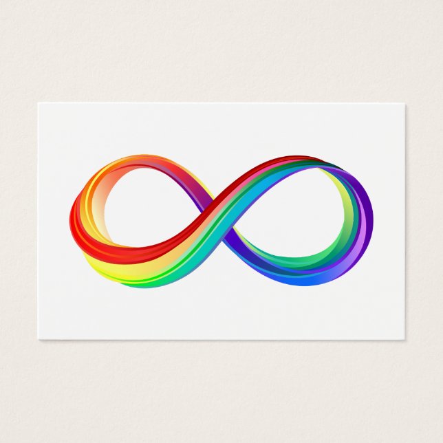 Symbole d'infinité arc-en-ciel stratifié (Devant)