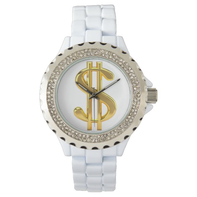 Symbole Dollar d'or Montre de femme (devant)