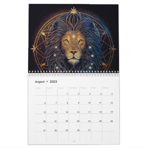 Symbole du calendrier zodiaque or et noir