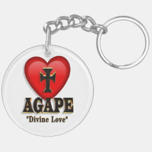 Symbole du coeur de l'agape porte - clé