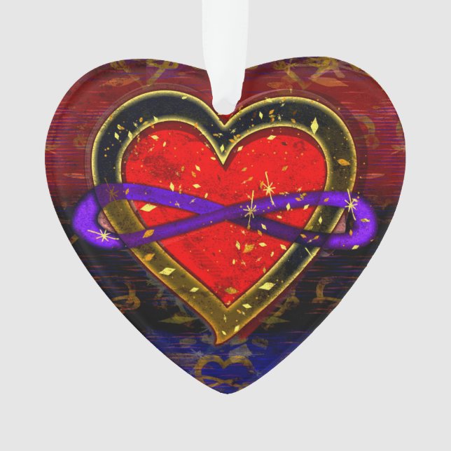 Symbole du drapeau en polyamory Coeur d'infini art (devant)