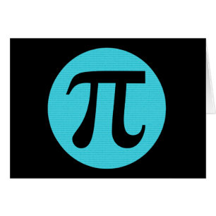 Symbole du geek pi de maths, bleu sur le noir