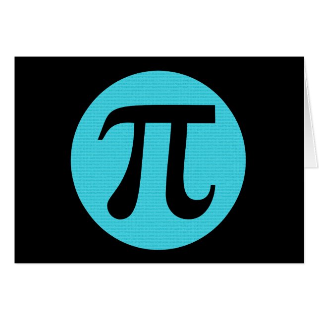 Symbole du geek pi de maths, bleu sur le noir (Devant Horizontal)