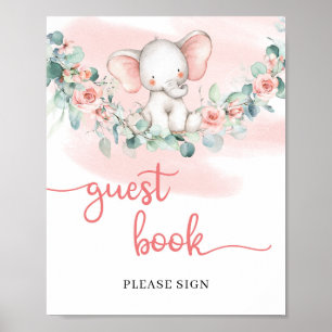 Symbole du livre d'or de Baby Girl Elephant eucaly