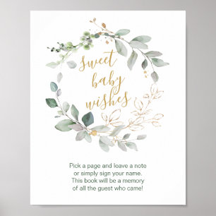 Symbole du livre d'or du Baby shower sucré