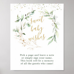 Symbole du livre d'or du Baby shower sucré